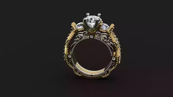 two tone wedding ring