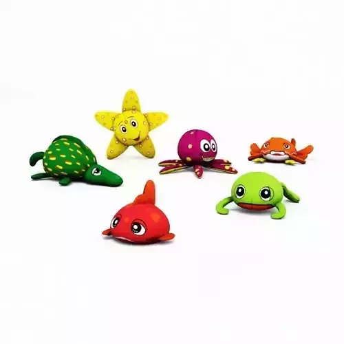 Kids Assorted Sea Animal Plushes