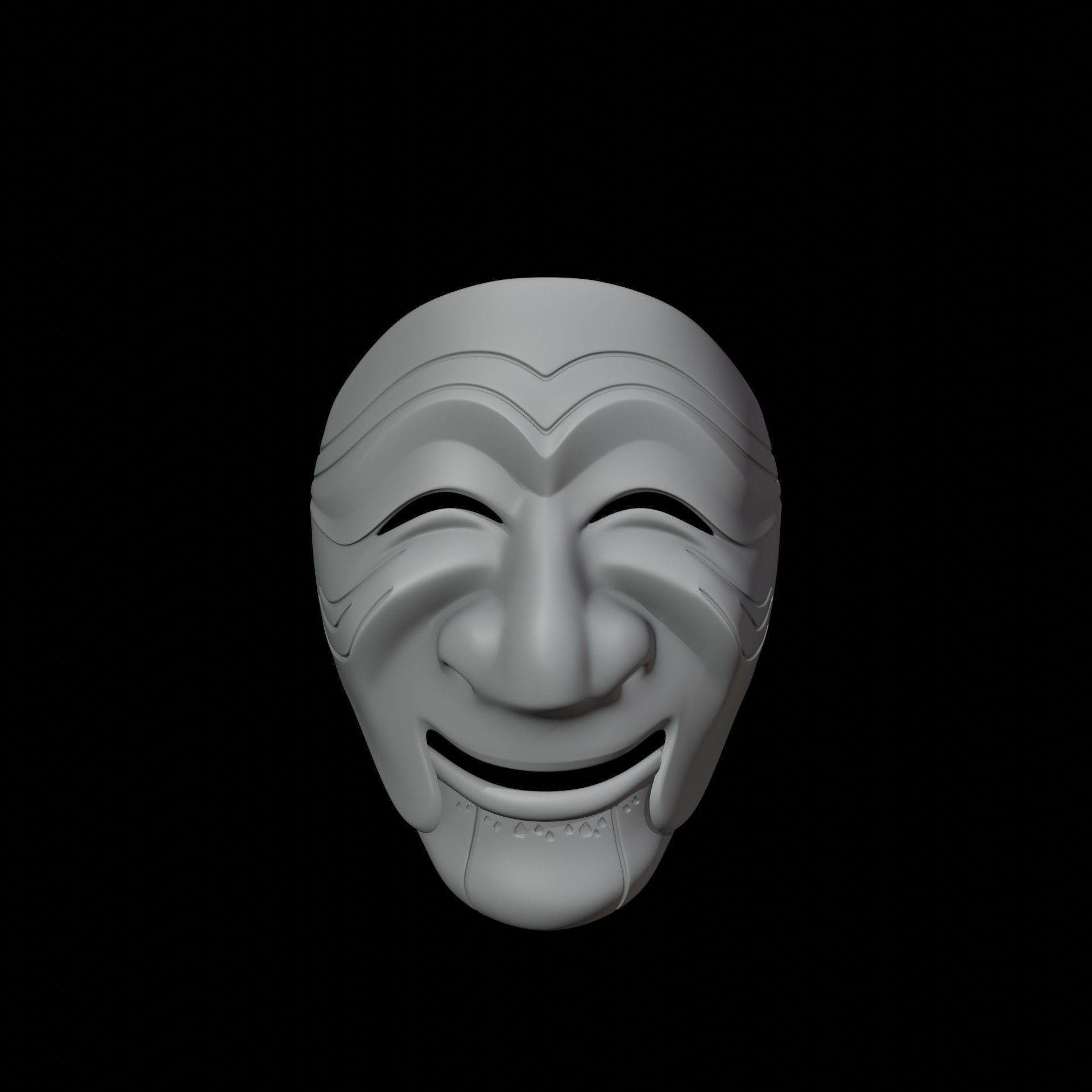 Money Heist Korea Mask Printable 3D print model_1
