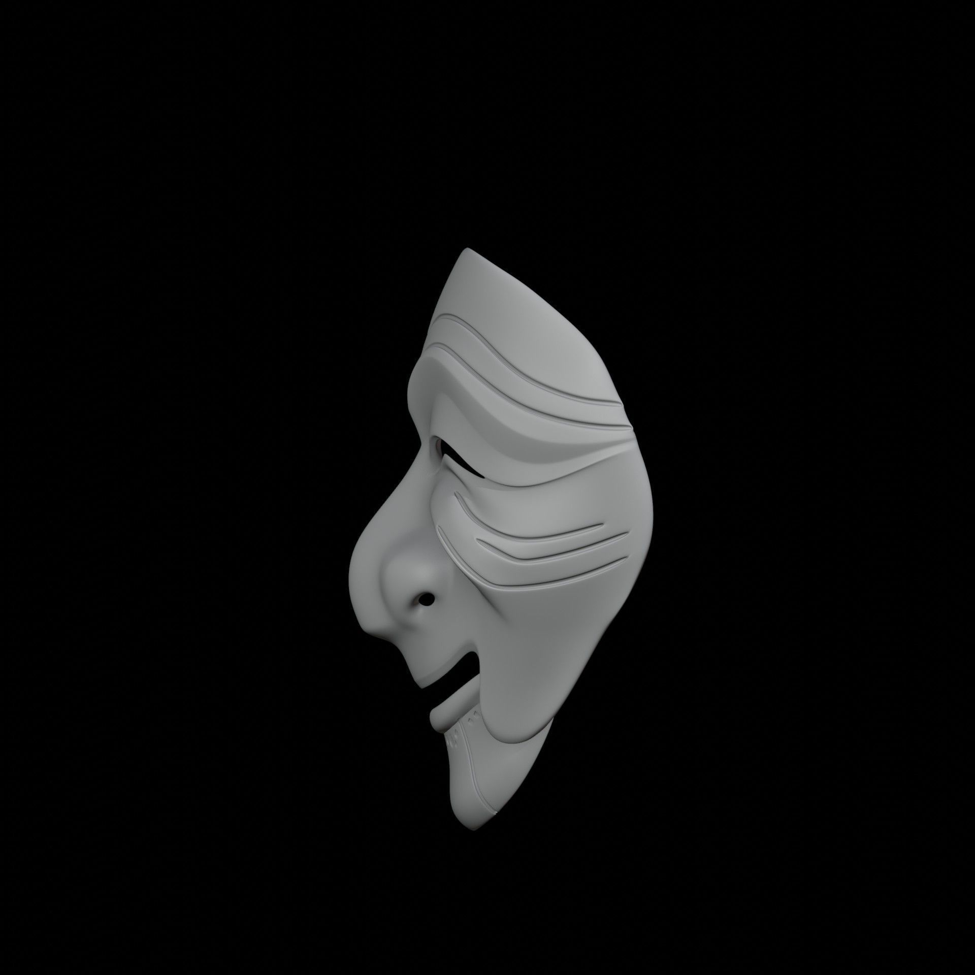 Money Heist Korea Mask Printable 3D print model_2