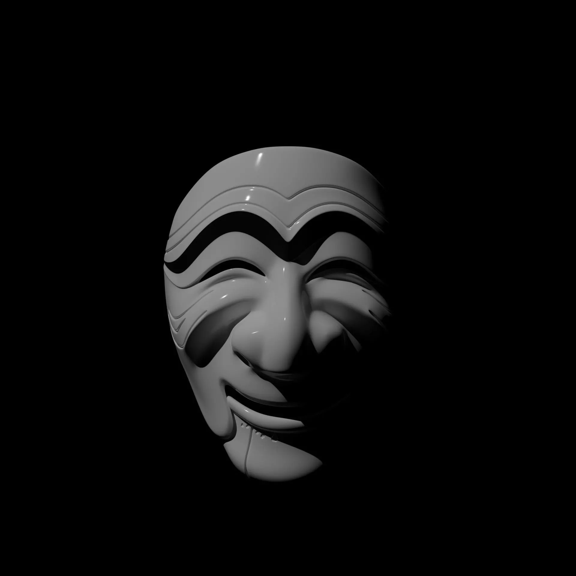 Money Heist Korea Mask Printable 3D print model_0