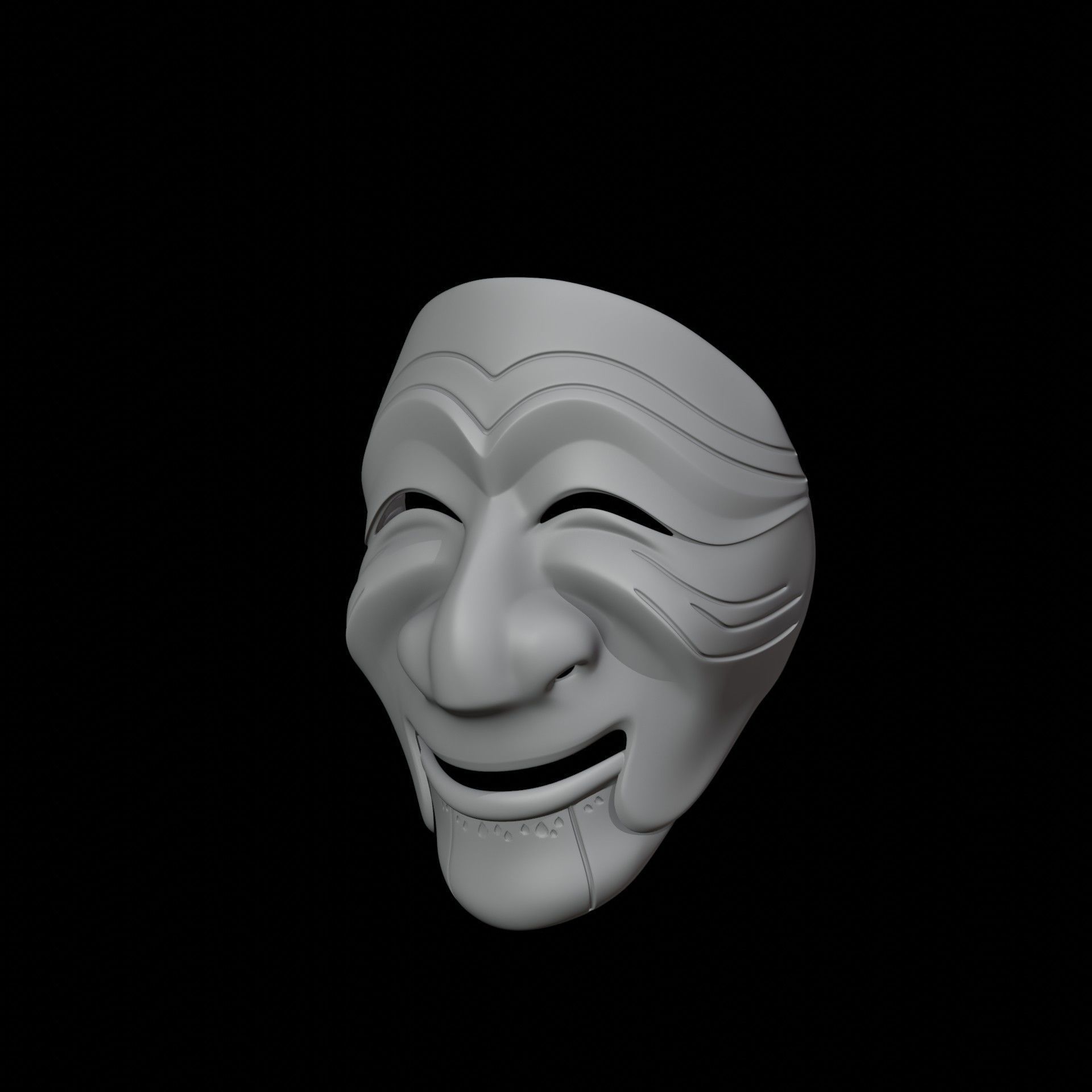 Money Heist Korea Mask Printable 3D print model_3