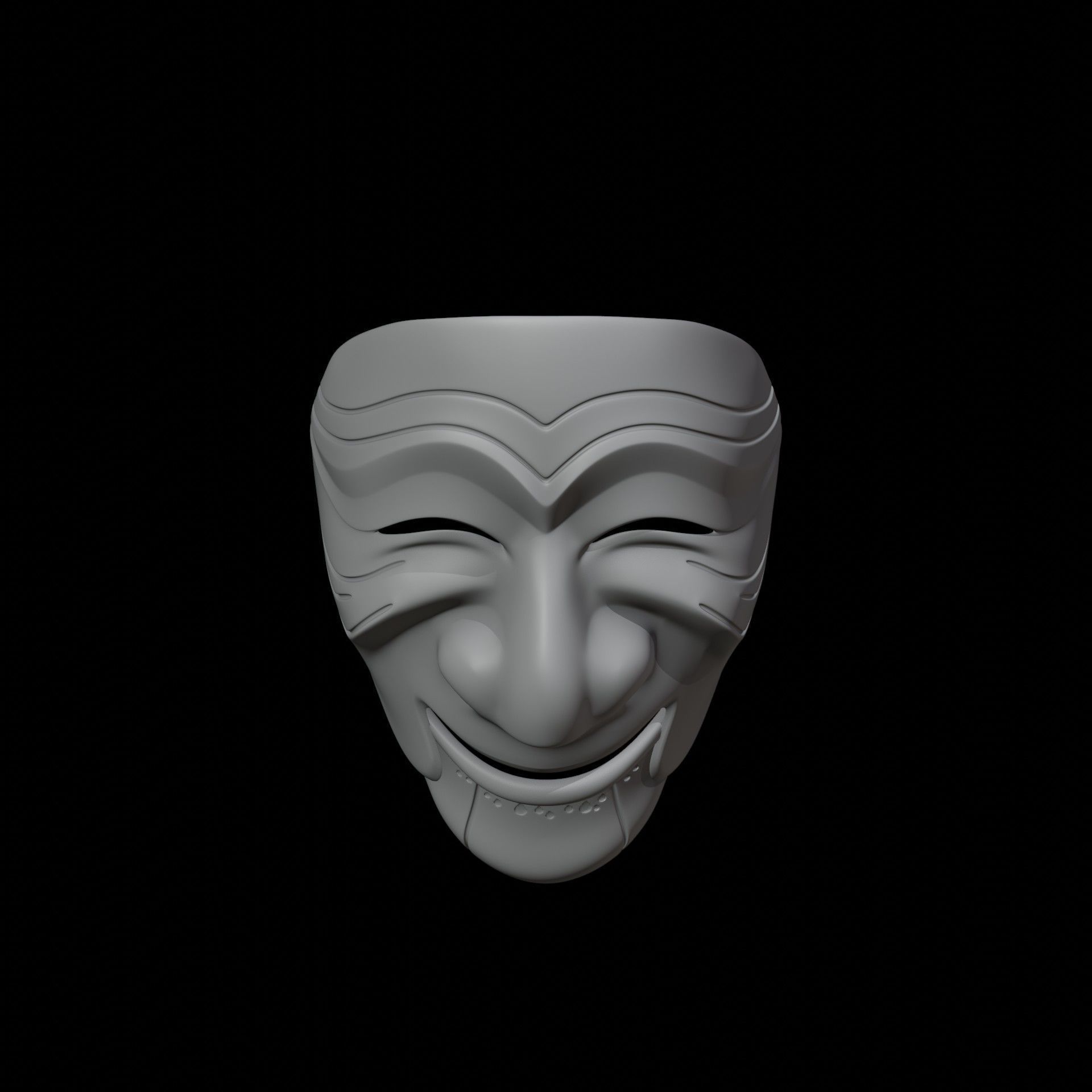 Money Heist Korea Mask Printable 3D print model_4