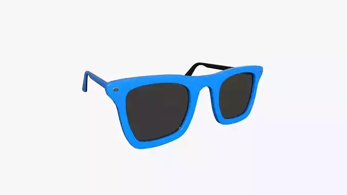 Sunglass E03 Blue - Character Design Fashion Low-poly 3D model