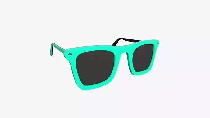 Sunglass E04 Aqua - Character Design Fashion Low-poly 3D model