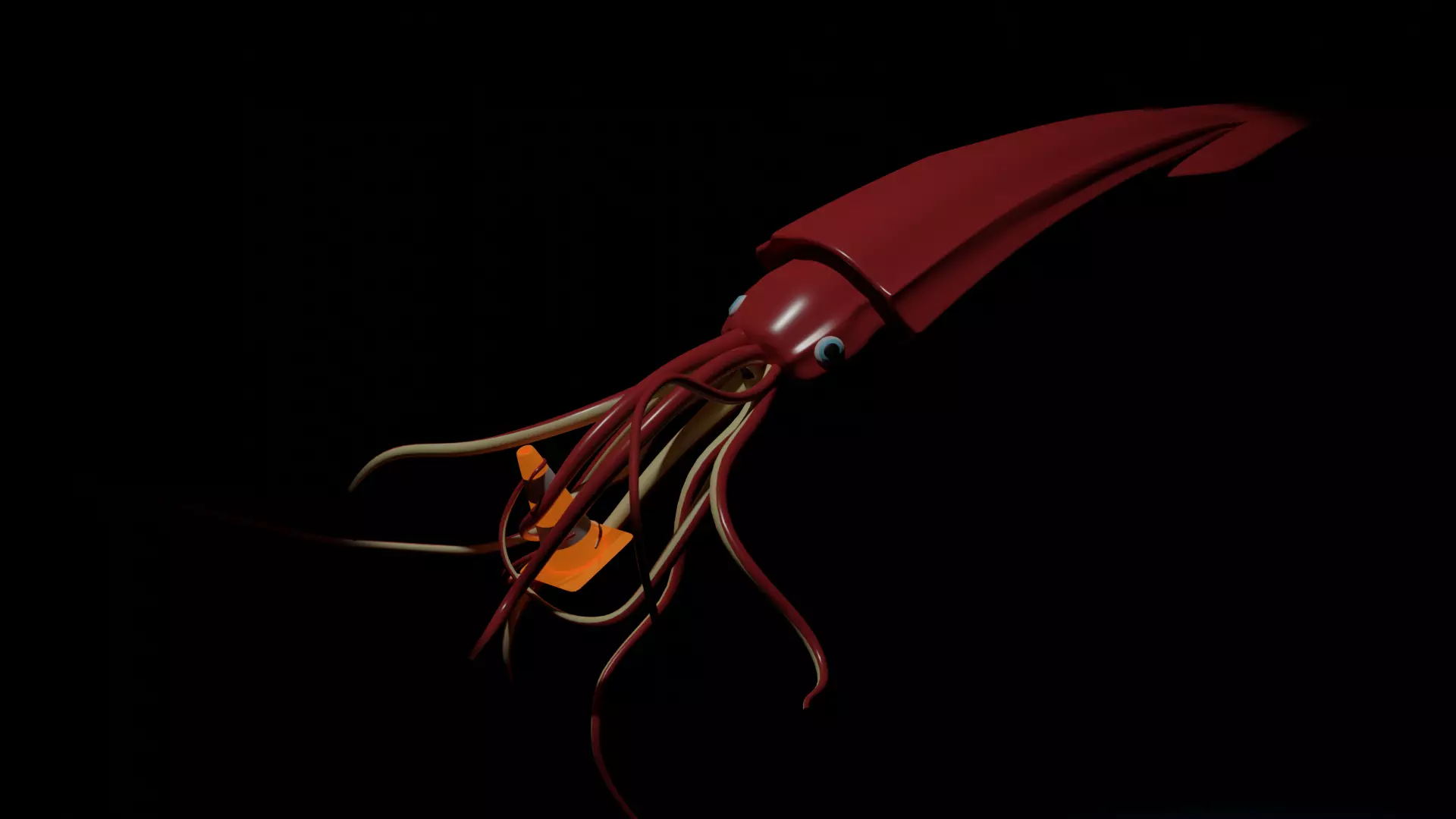 Giant deep sea squid Free 3D model