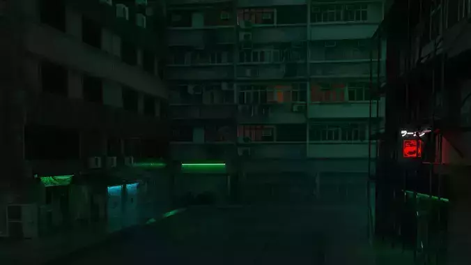 Cyberpunk back streets
