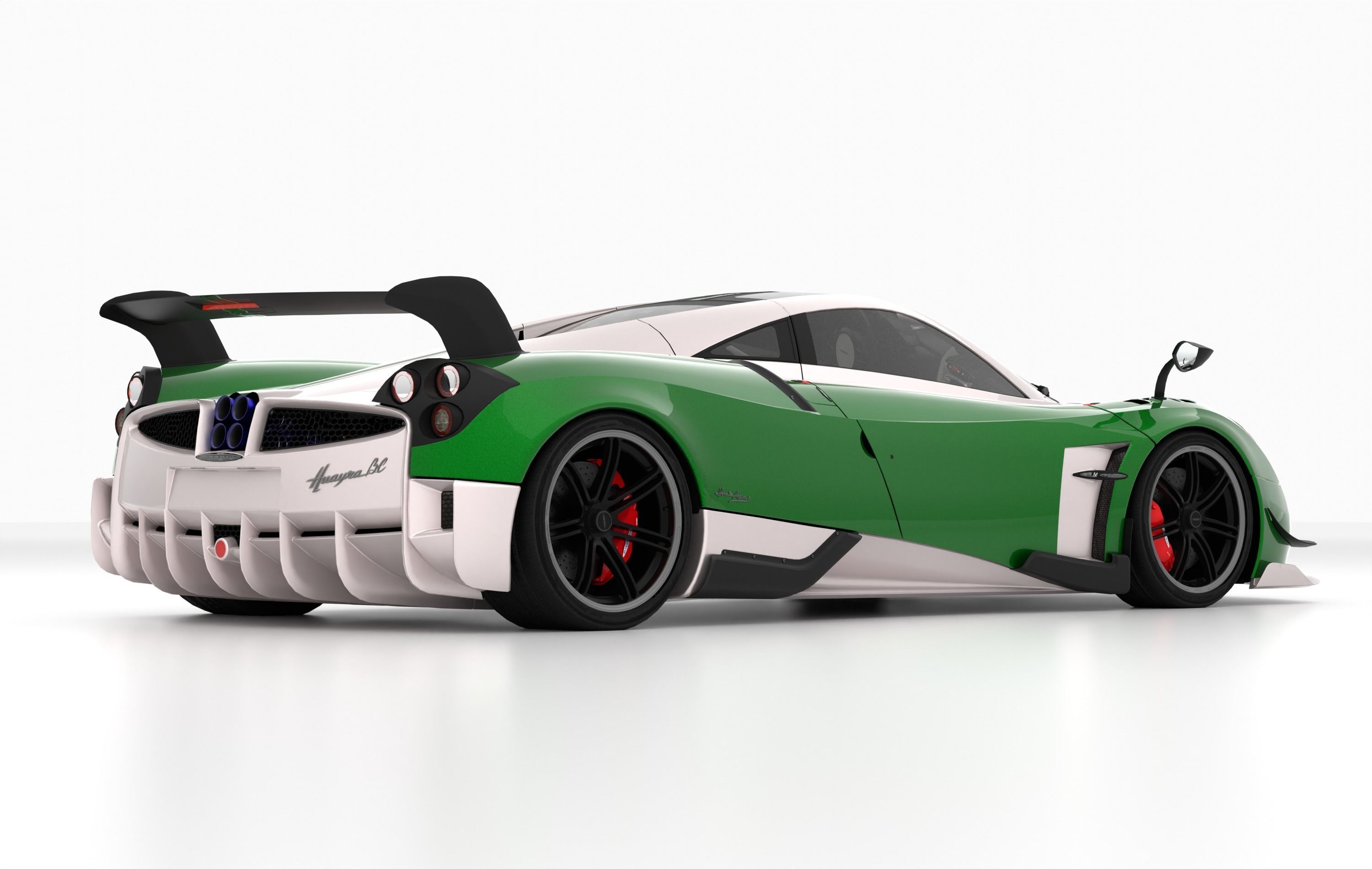 CAR - PAGANI HUAYRA WITH INTERIOR Low-poly 3D model_2