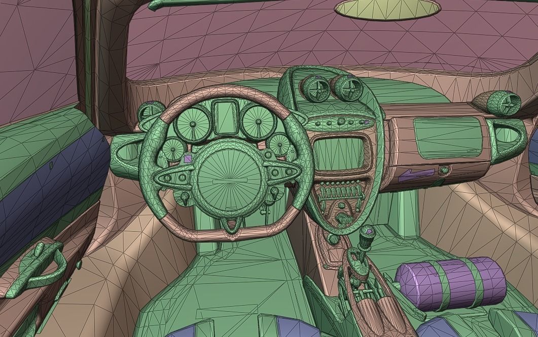 CAR - PAGANI HUAYRA WITH INTERIOR Low-poly 3D model_21