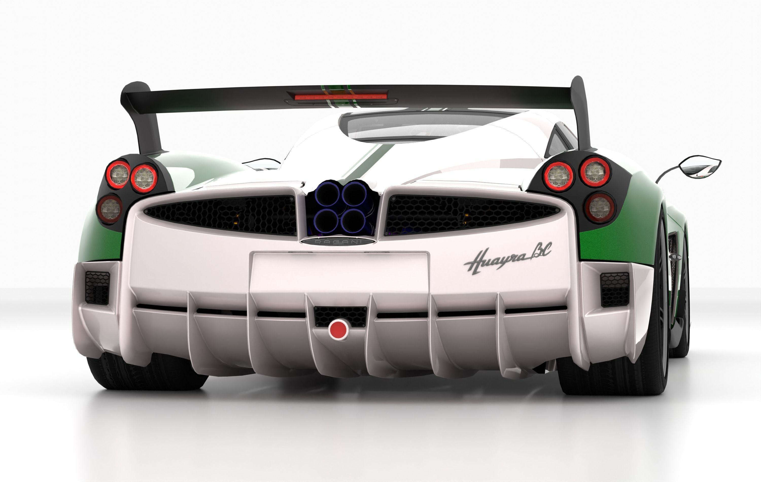 CAR - PAGANI HUAYRA WITH INTERIOR Low-poly 3D model_3