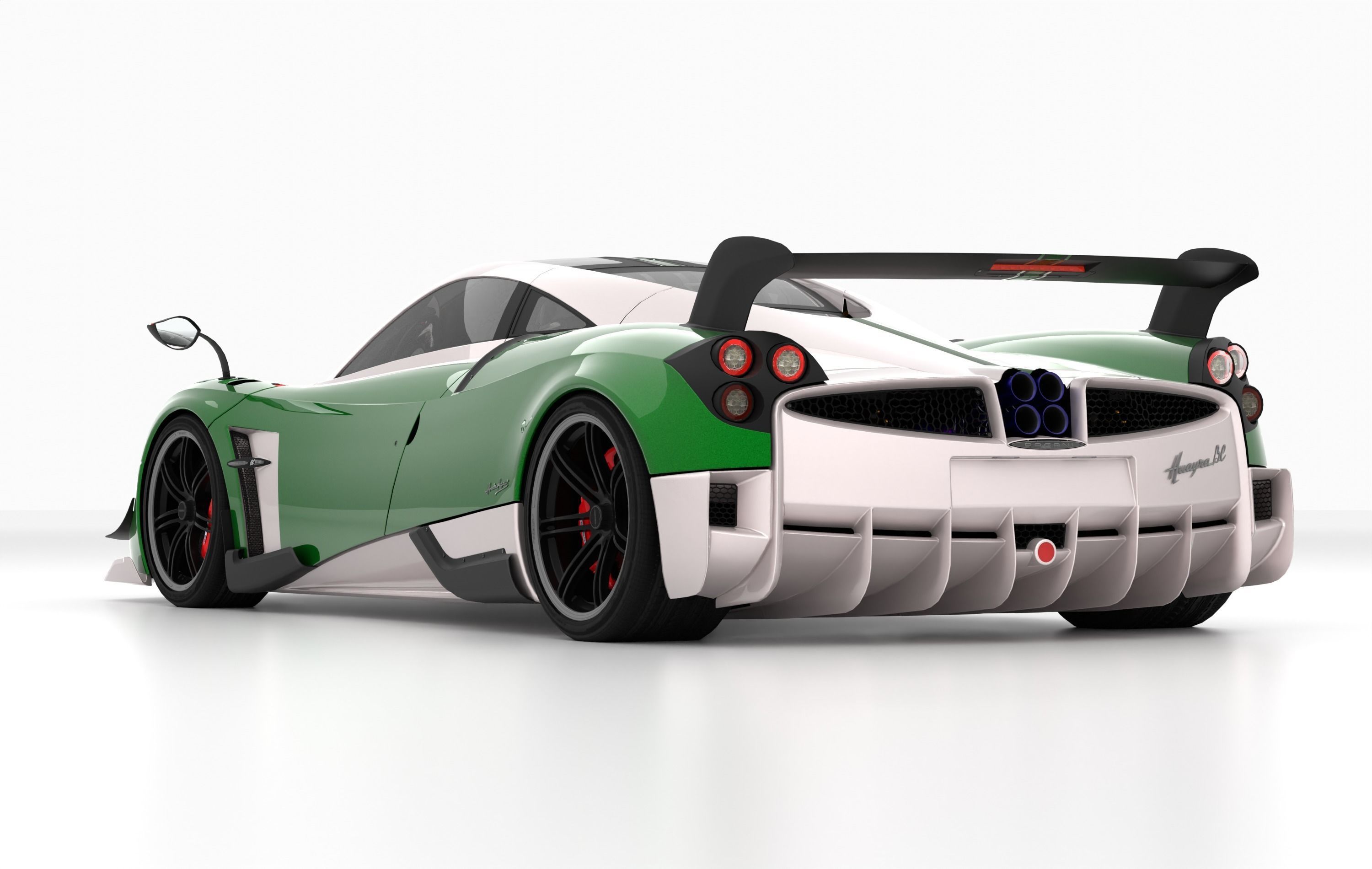 CAR - PAGANI HUAYRA WITH INTERIOR Low-poly 3D model_1