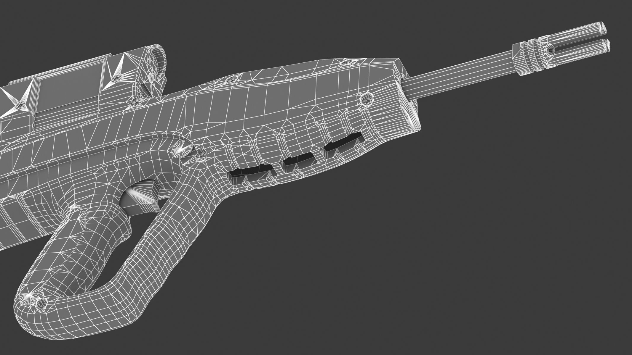 Vektor CR-21 Low Poly Realistic Low-poly 3D model_27