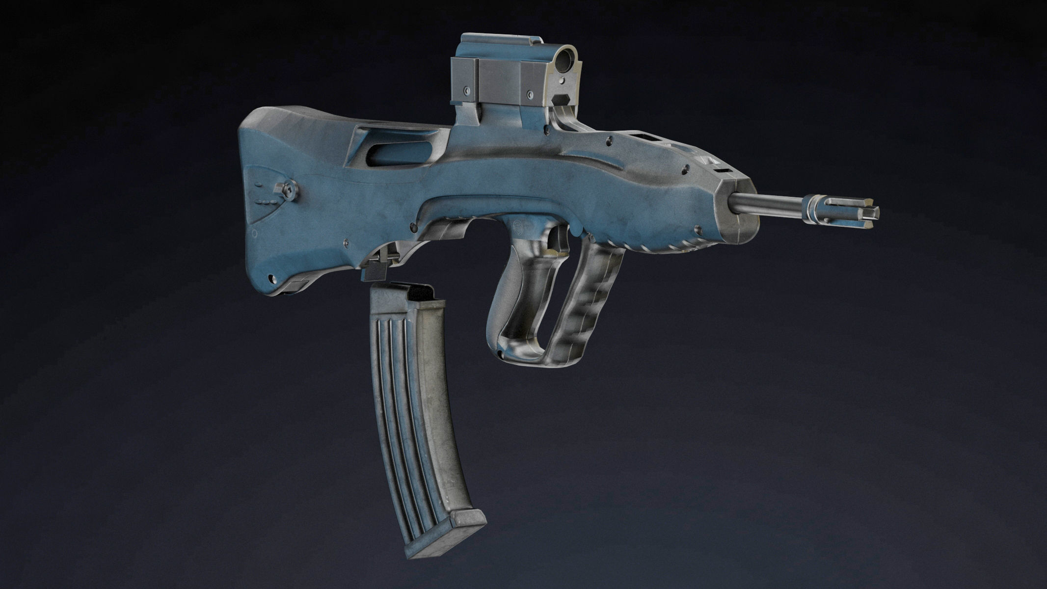 Vektor CR-21 Low Poly Realistic Low-poly 3D model_4