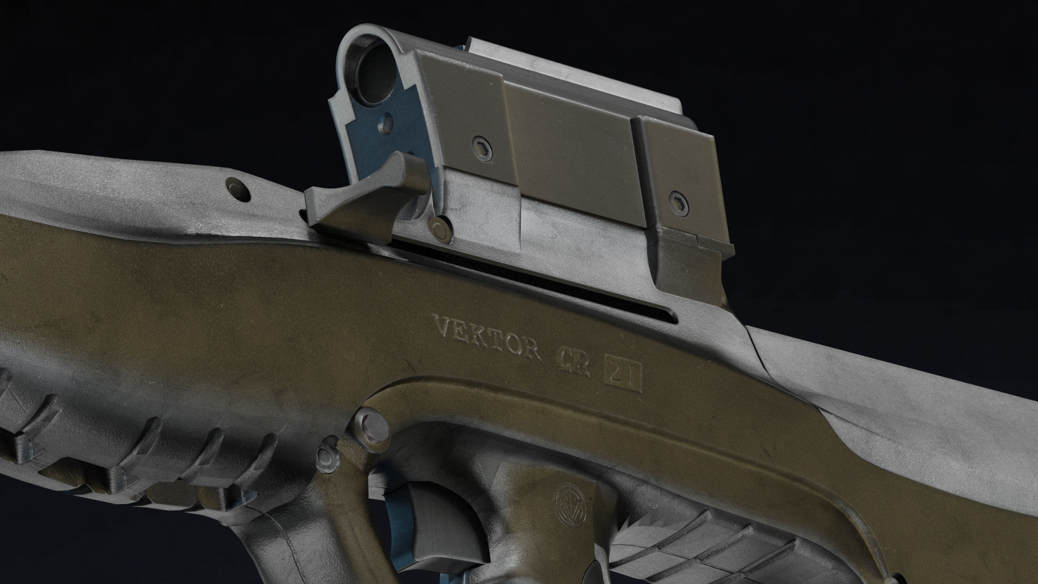 Vektor CR-21 Low Poly Realistic Low-poly 3D model_13
