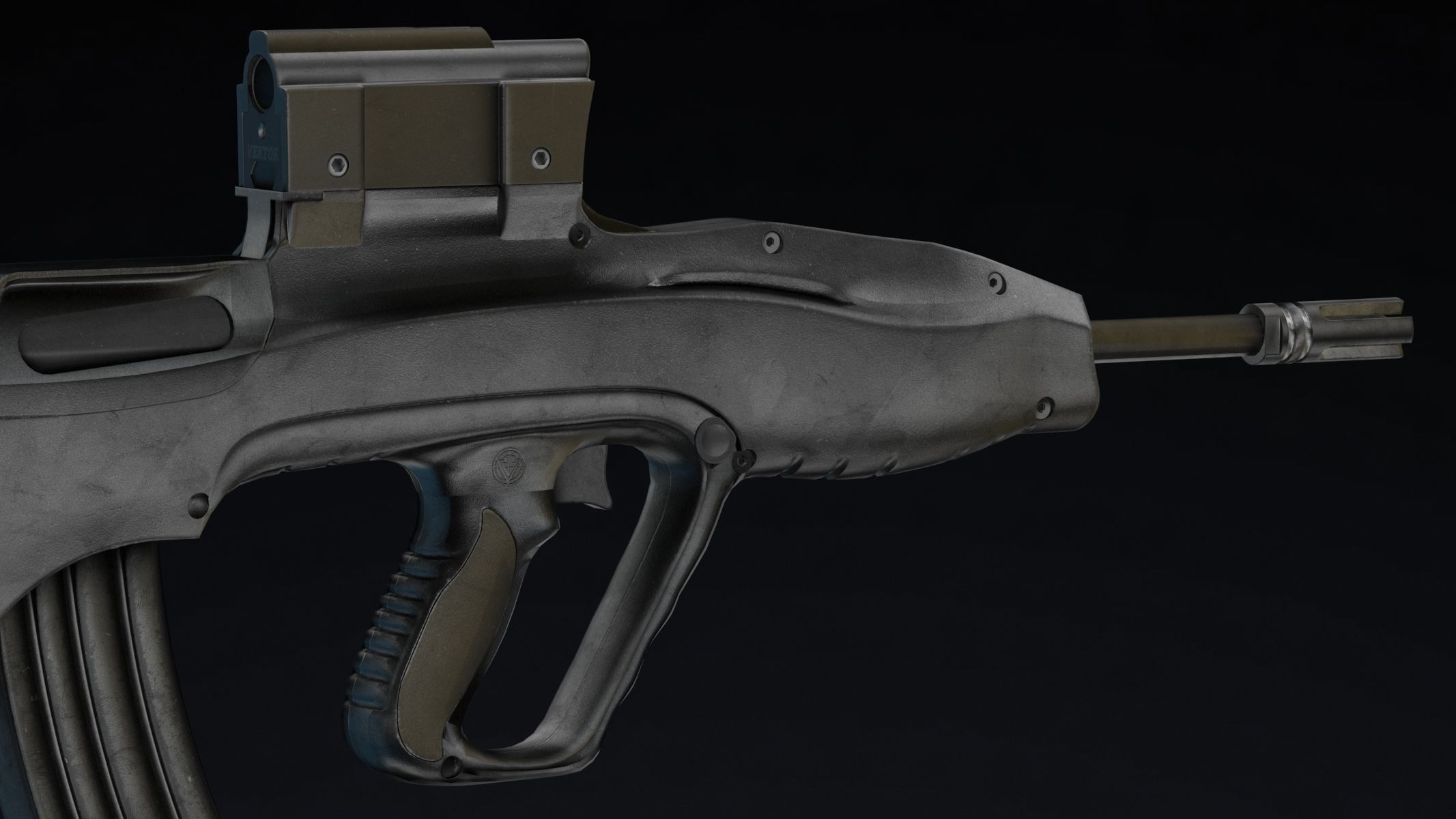 Vektor CR-21 Low Poly Realistic Low-poly 3D model_5