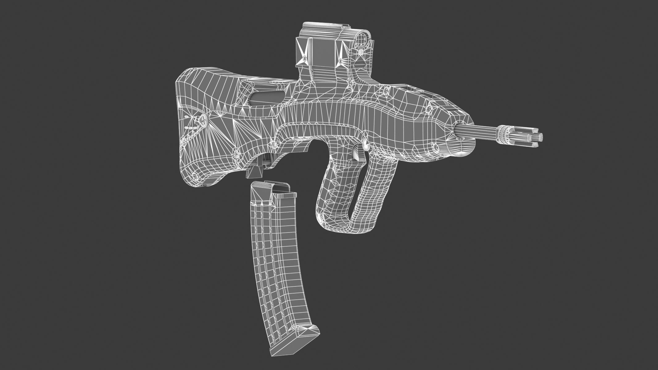 Vektor CR-21 Low Poly Realistic Low-poly 3D model_19