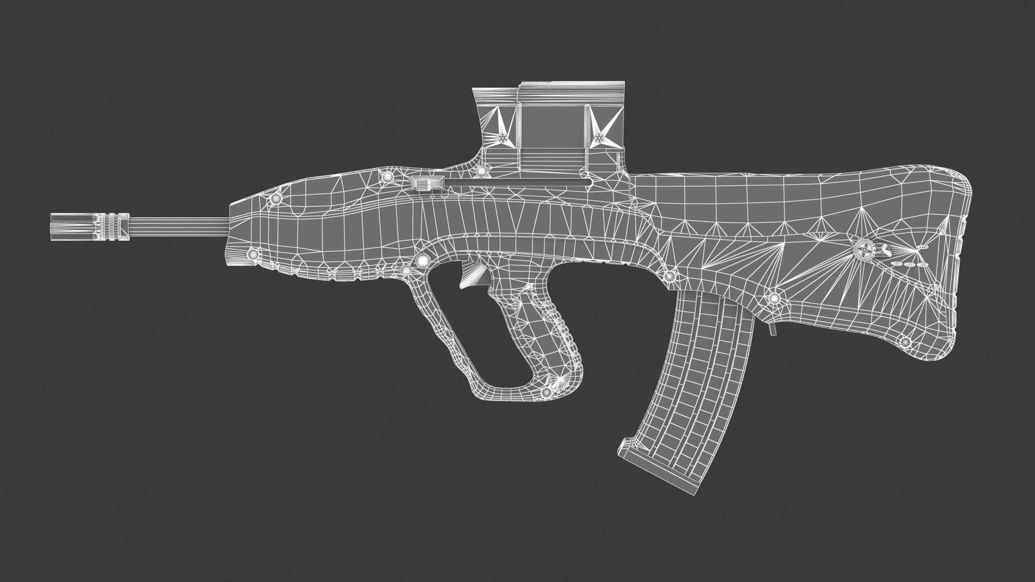 Vektor CR-21 Low Poly Realistic Low-poly 3D model_17