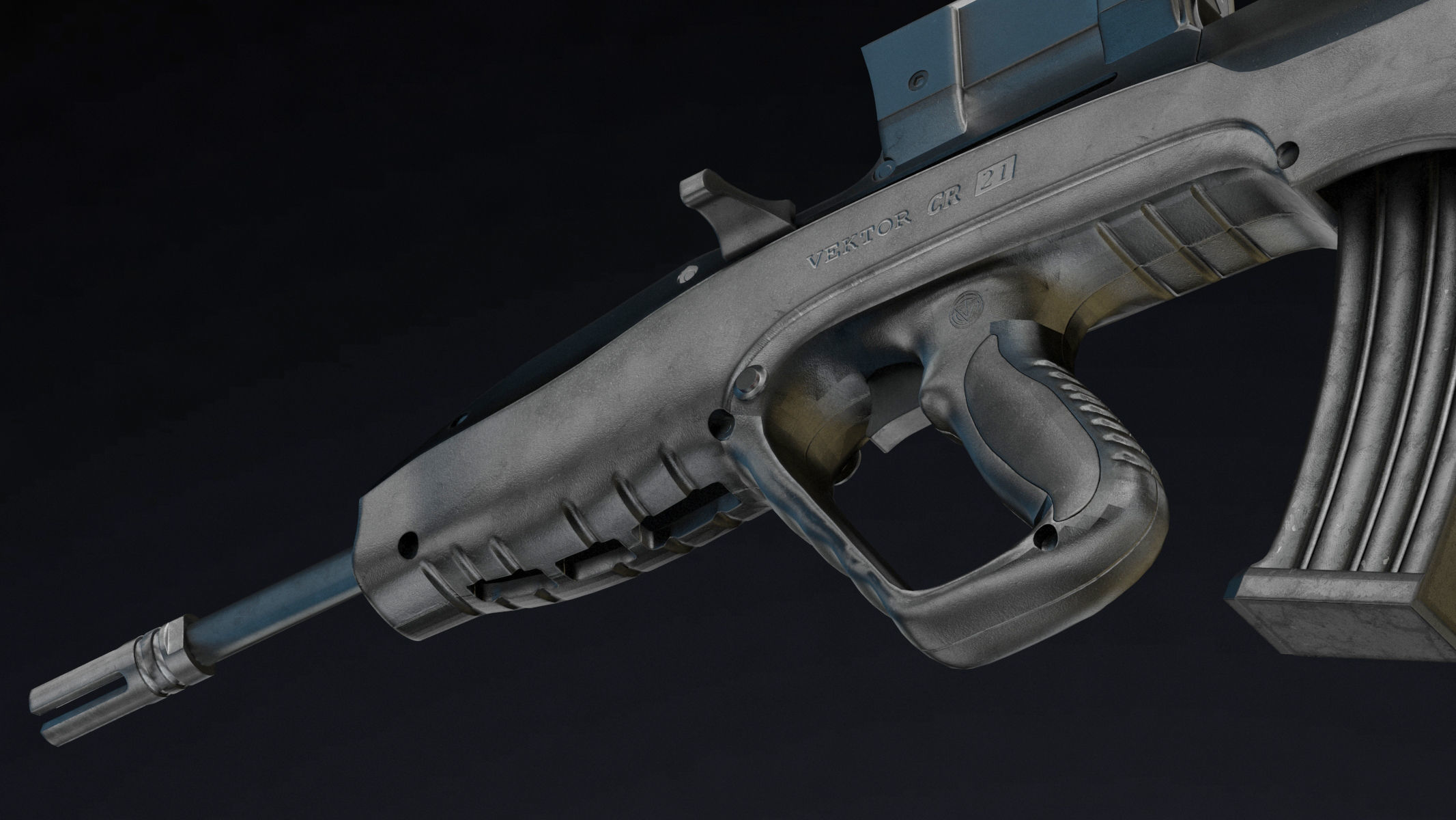 Vektor CR-21 Low Poly Realistic Low-poly 3D model_10