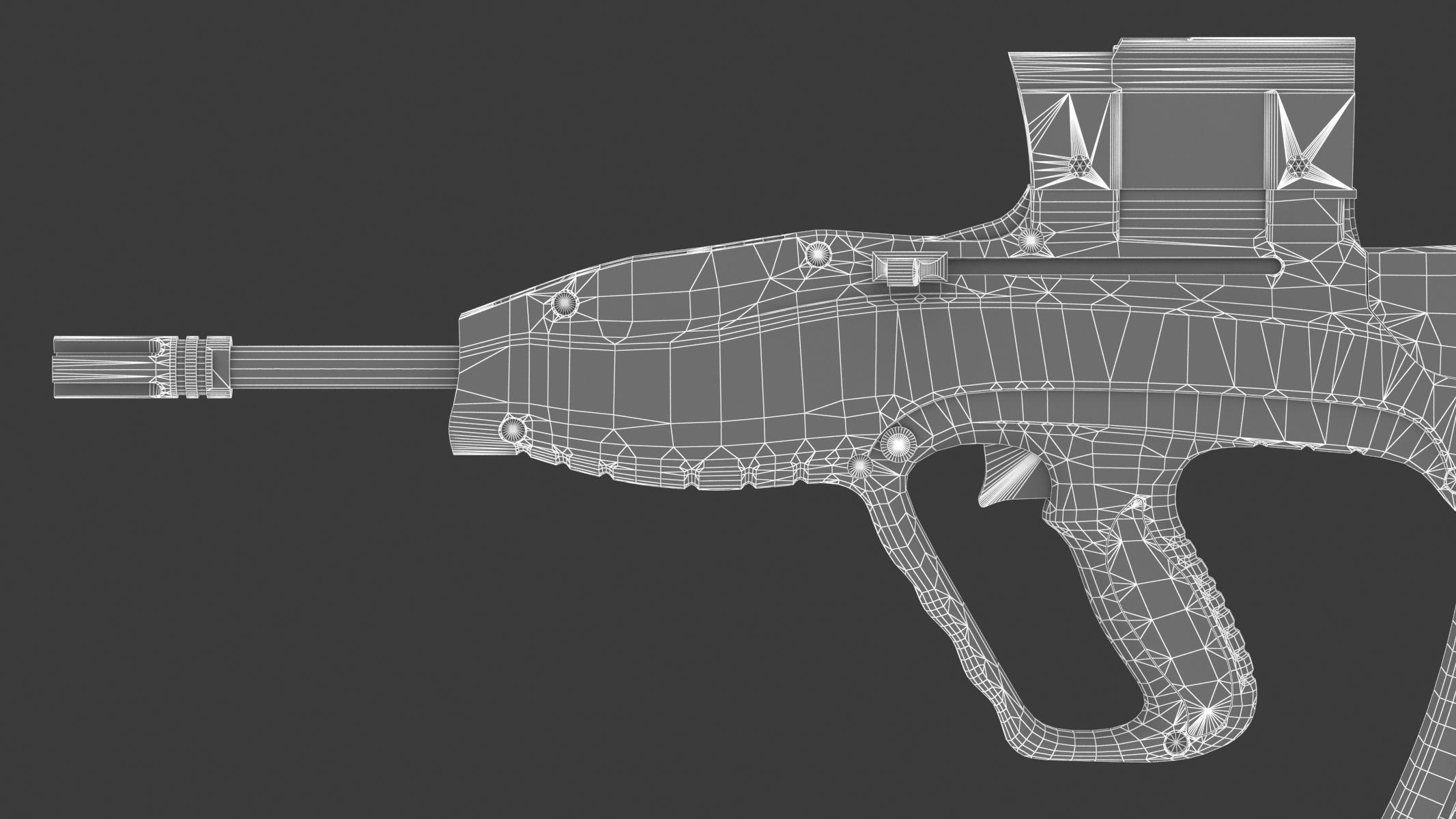 Vektor CR-21 Low Poly Realistic Low-poly 3D model_22