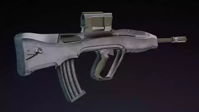 Vektor CR-21 Low Poly Realistic Low-poly 3D model