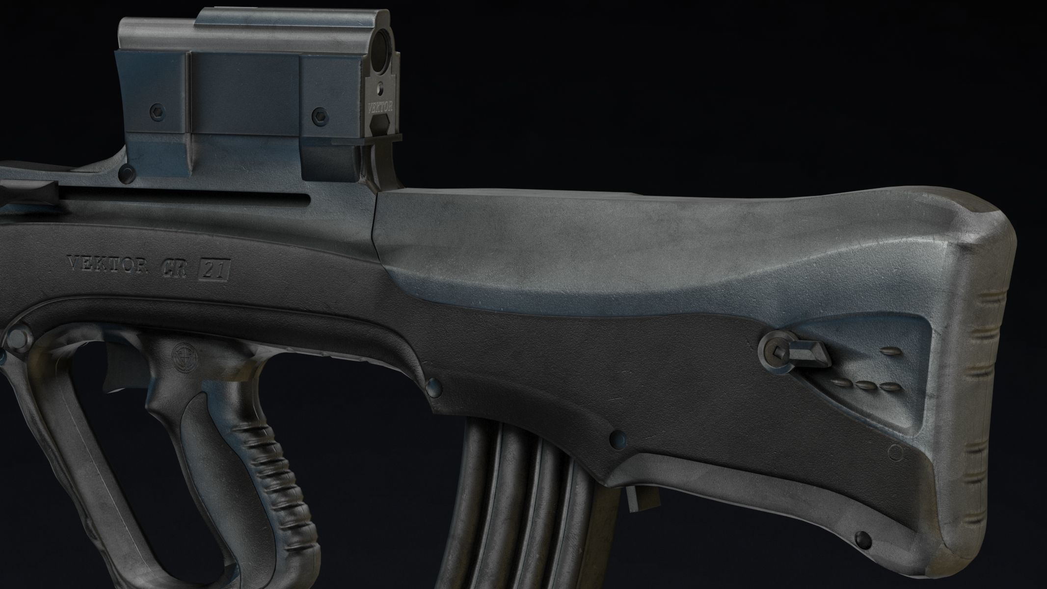 Vektor CR-21 Low Poly Realistic Low-poly 3D model_6