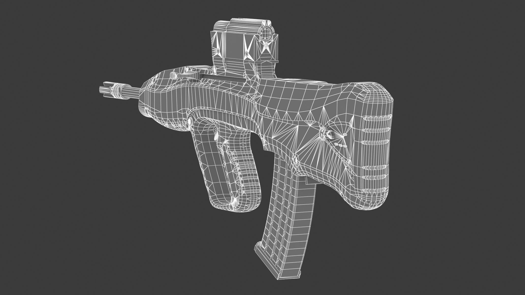 Vektor CR-21 Low Poly Realistic Low-poly 3D model_16