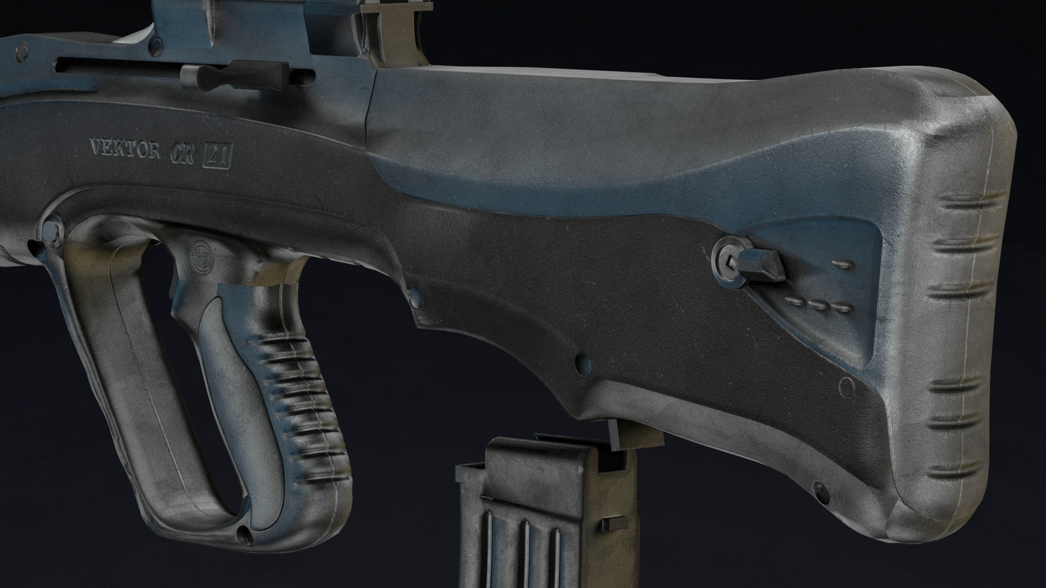 Vektor CR-21 Low Poly Realistic Low-poly 3D model_14