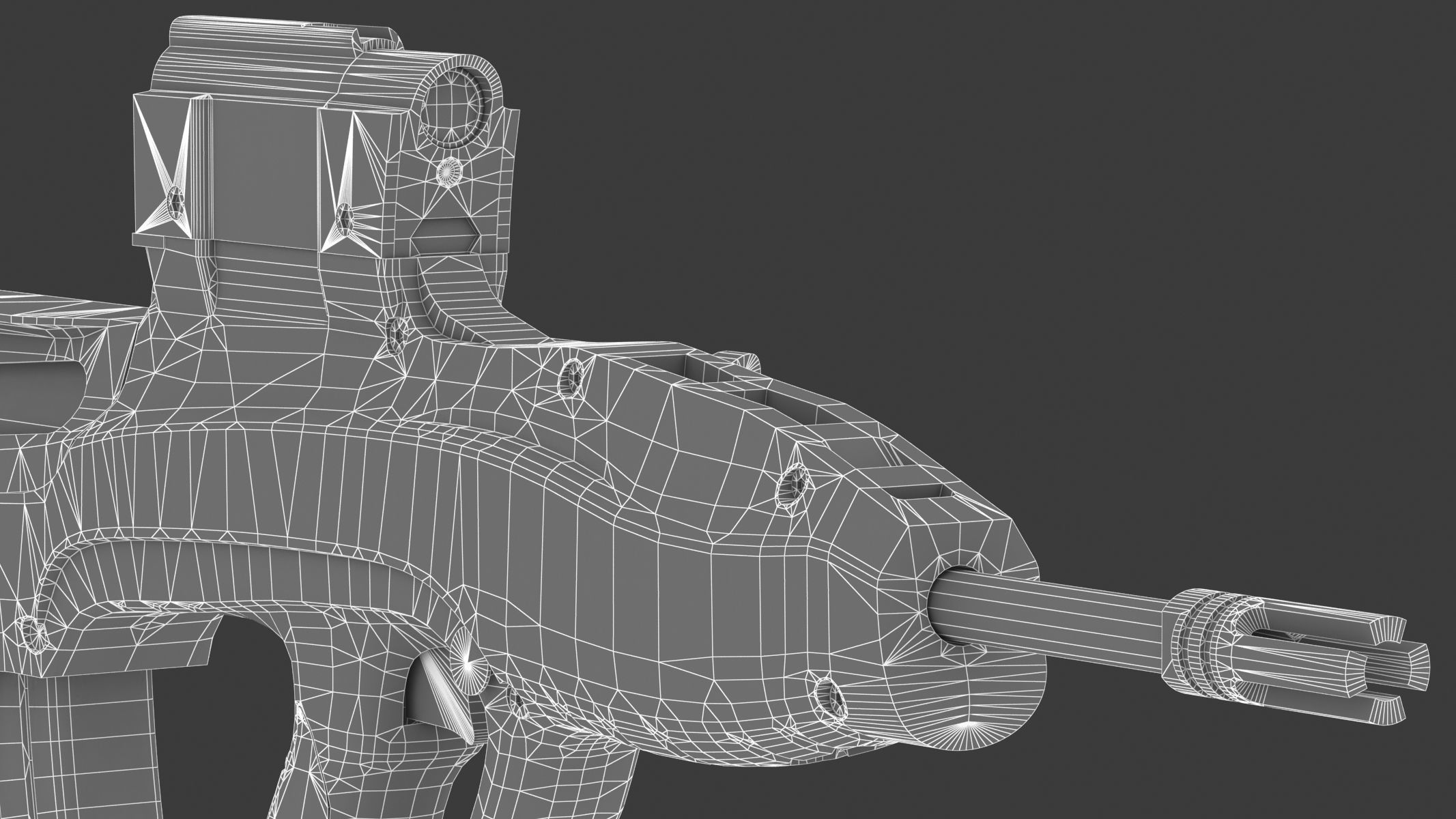 Vektor CR-21 Low Poly Realistic Low-poly 3D model_24