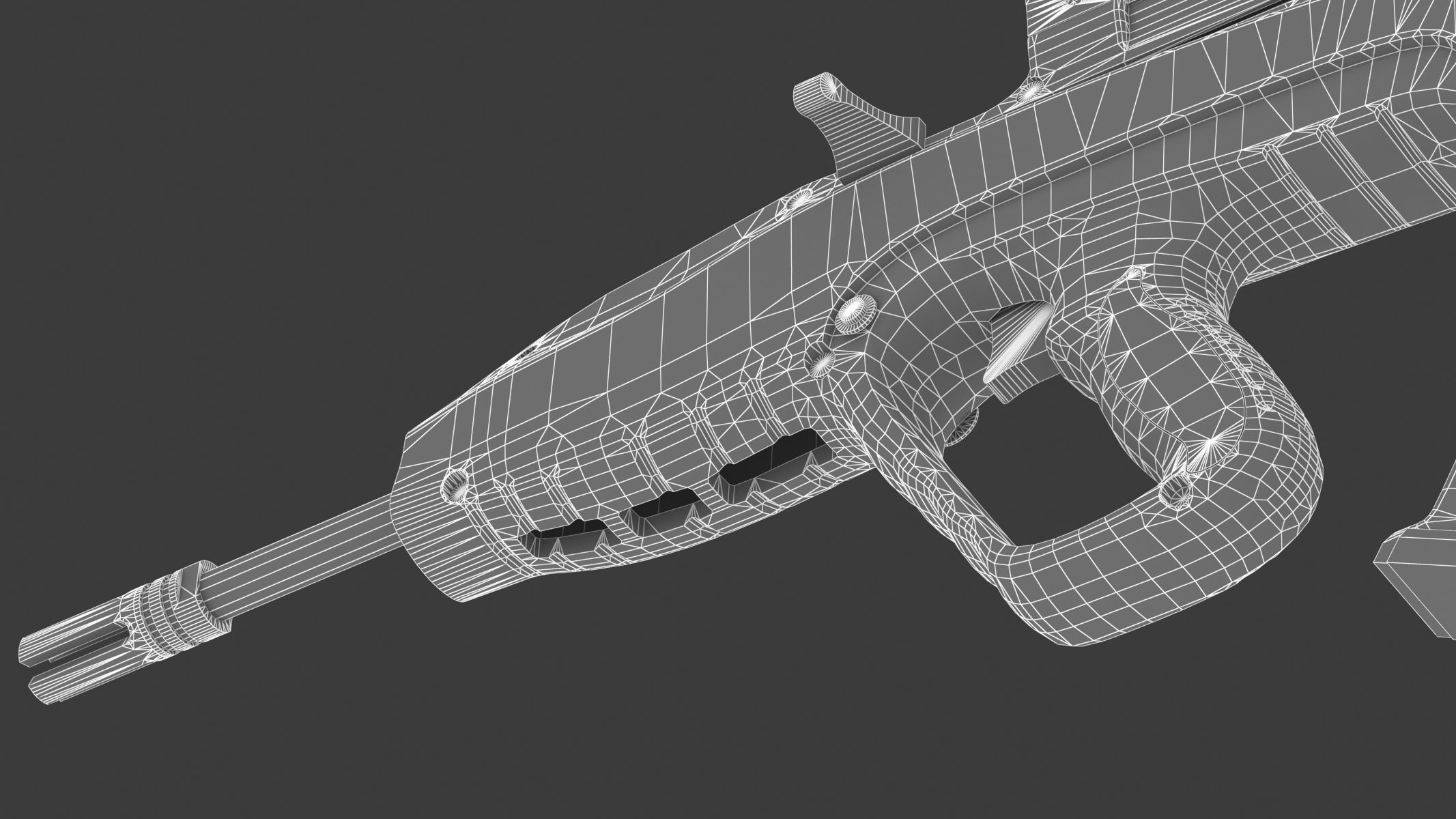 Vektor CR-21 Low Poly Realistic Low-poly 3D model_25