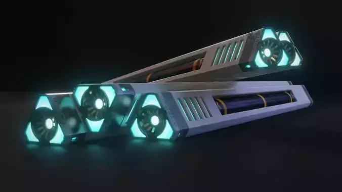 Sci-Fi Rod Model-A Low-poly 3D model