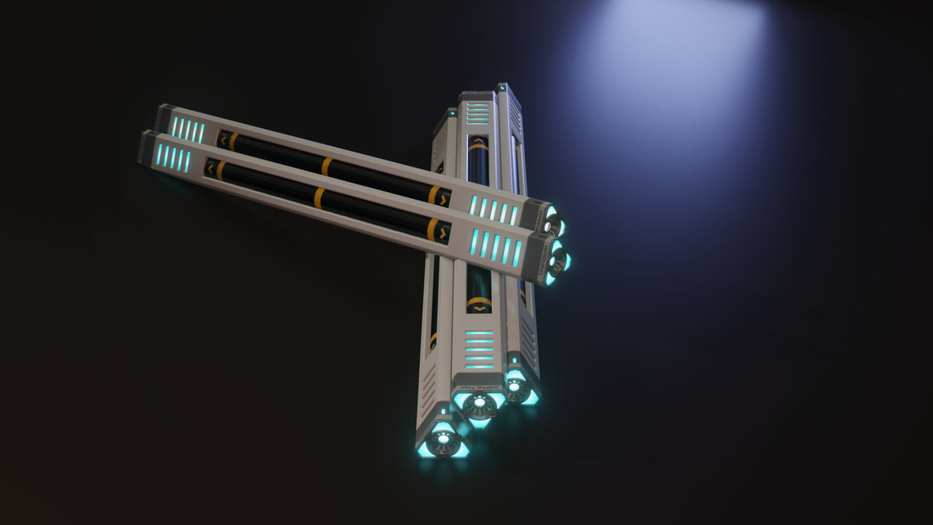 Sci-Fi Rod Model-A Low-poly 3D model_5