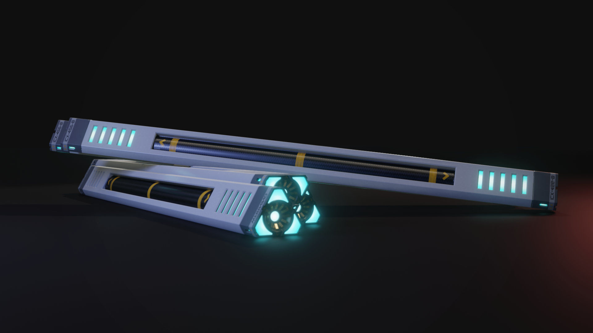 Sci-Fi Rod Model-A Low-poly 3D model_1