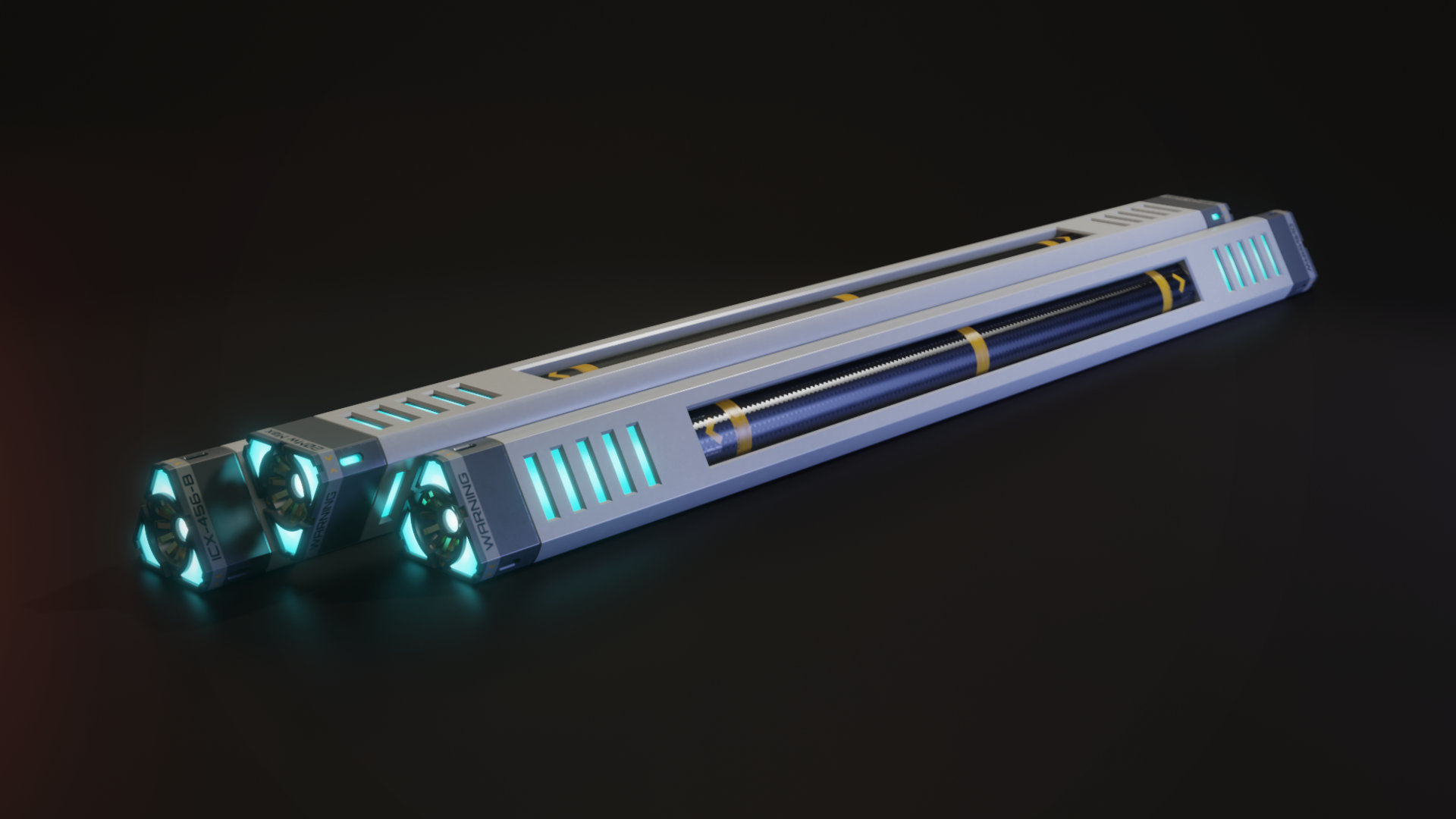 Sci-Fi Rod Model-A Low-poly 3D model_2