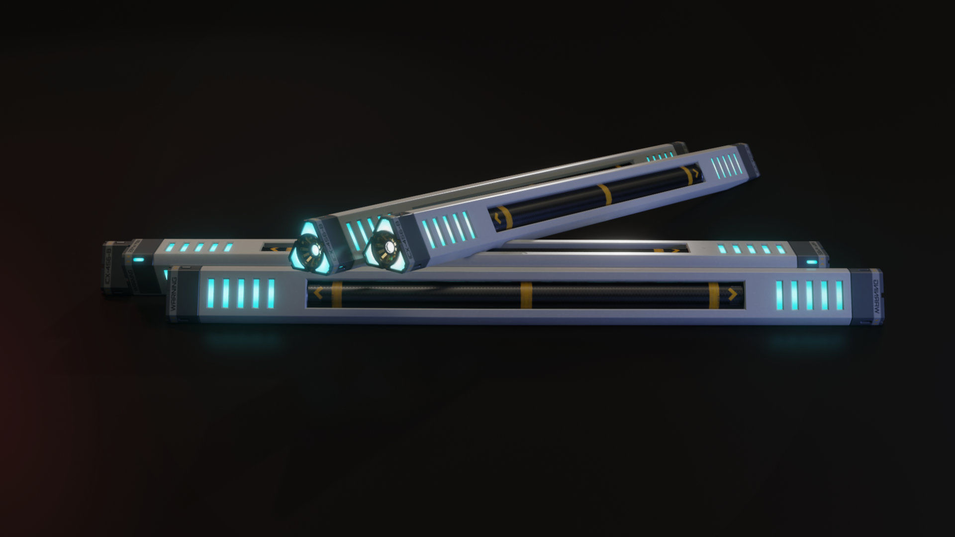 Sci-Fi Rod Model-A Low-poly 3D model_3