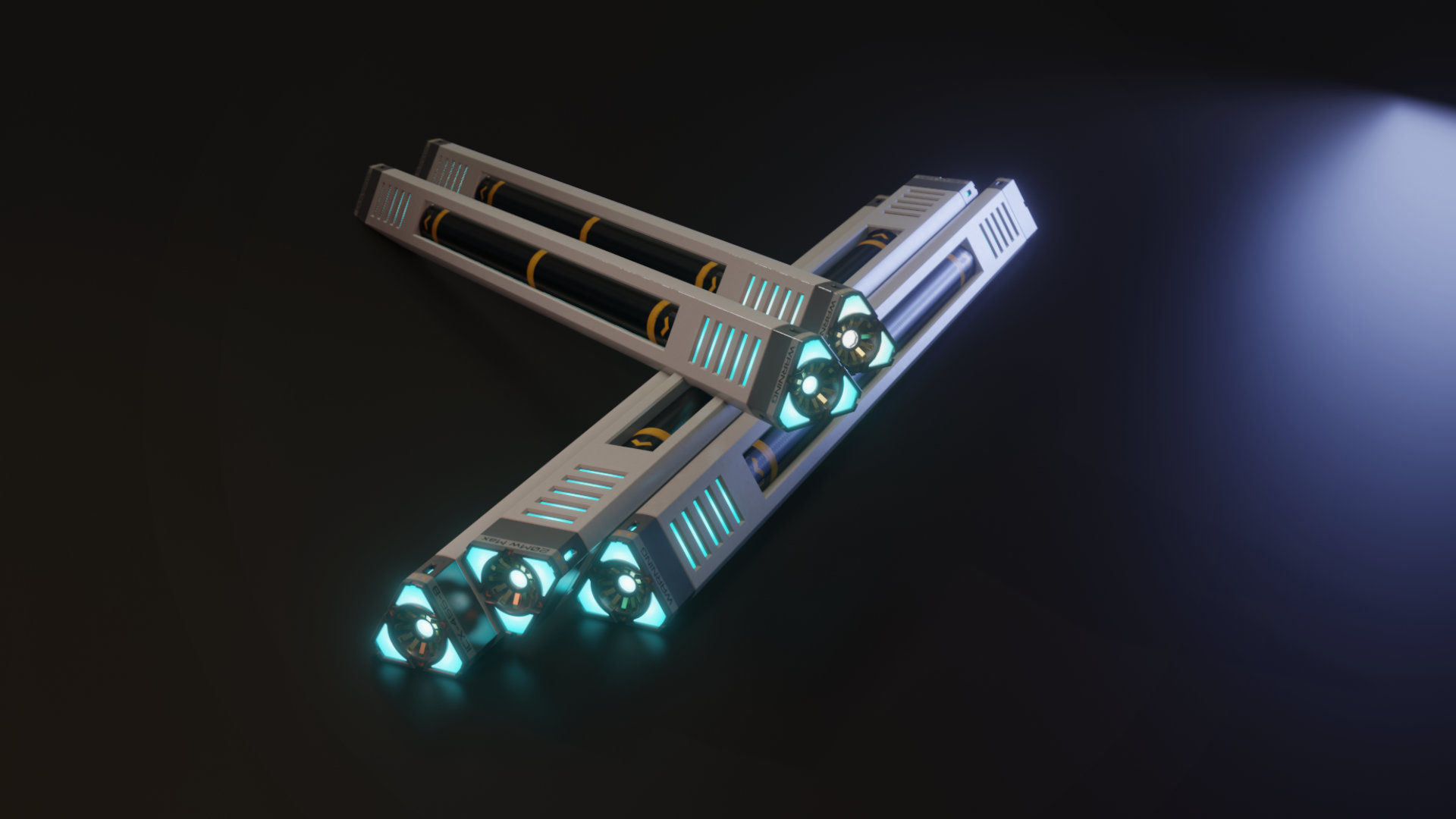 Sci-Fi Rod Model-A Low-poly 3D model_4