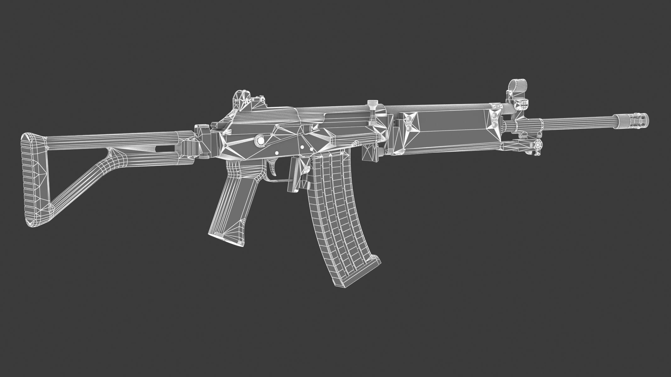 Vektor R4 Low Poly Realistic Low-poly 3D model_15