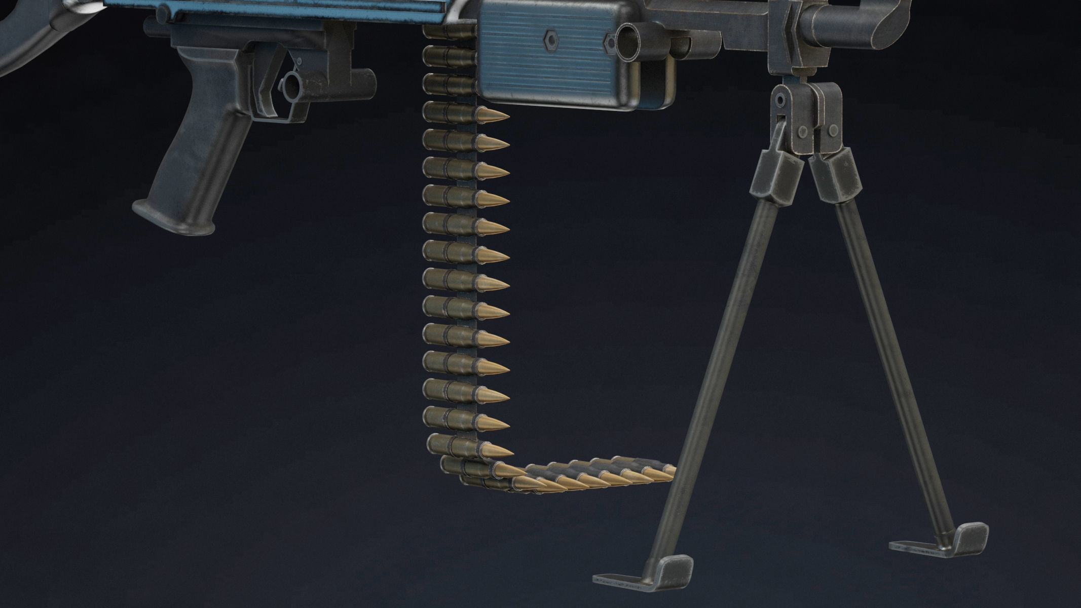 Vektor SS-77 Low Poly Realistic Low-poly 3D model_9