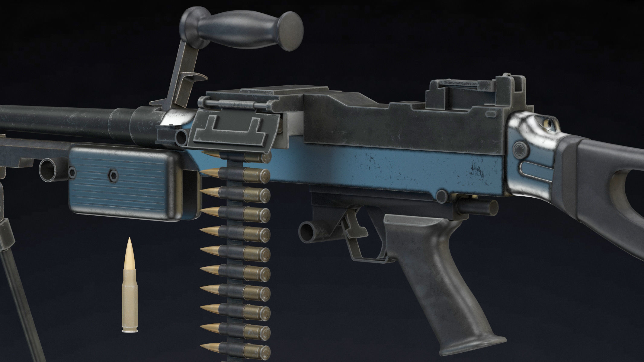 Vektor SS-77 Low Poly Realistic Low-poly 3D model_14