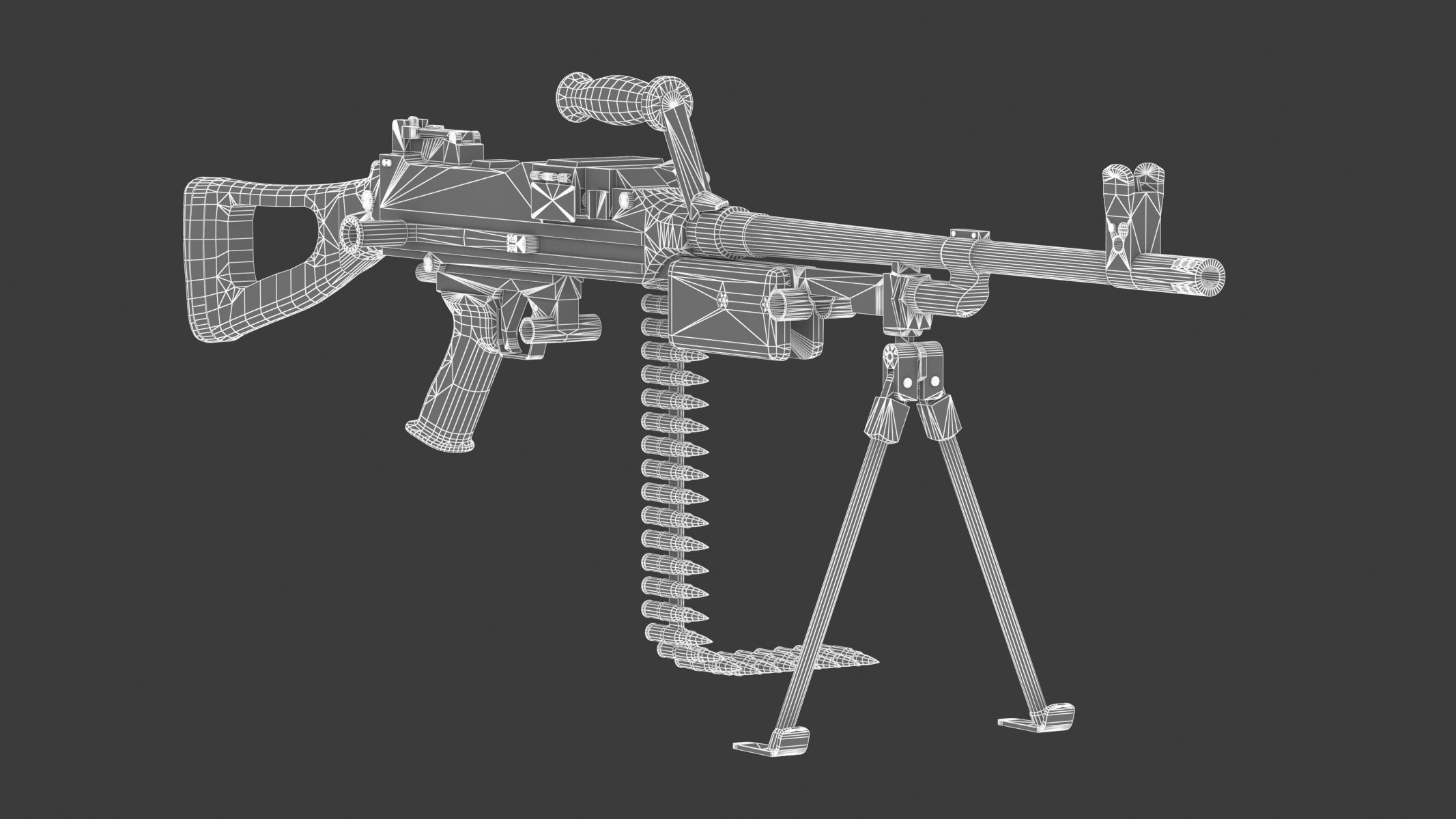 Vektor SS-77 Low Poly Realistic Low-poly 3D model_19