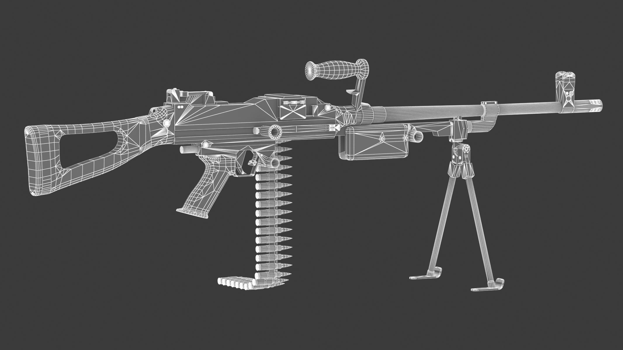 Vektor SS-77 Low Poly Realistic Low-poly 3D model_15