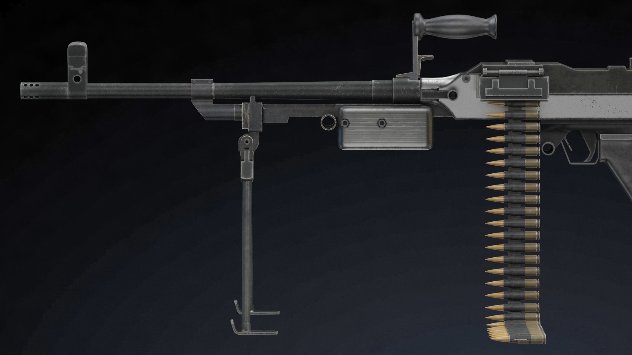 Vektor SS-77 Low Poly Realistic Low-poly 3D model_7