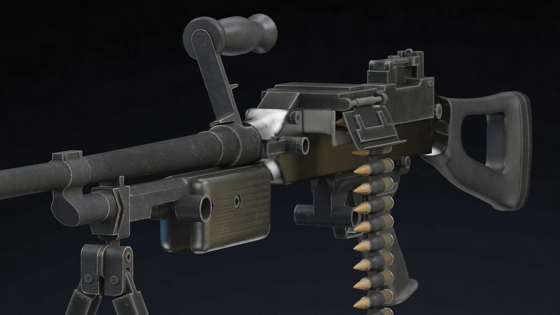 Vektor SS-77 Low Poly Realistic Low-poly 3D model_8