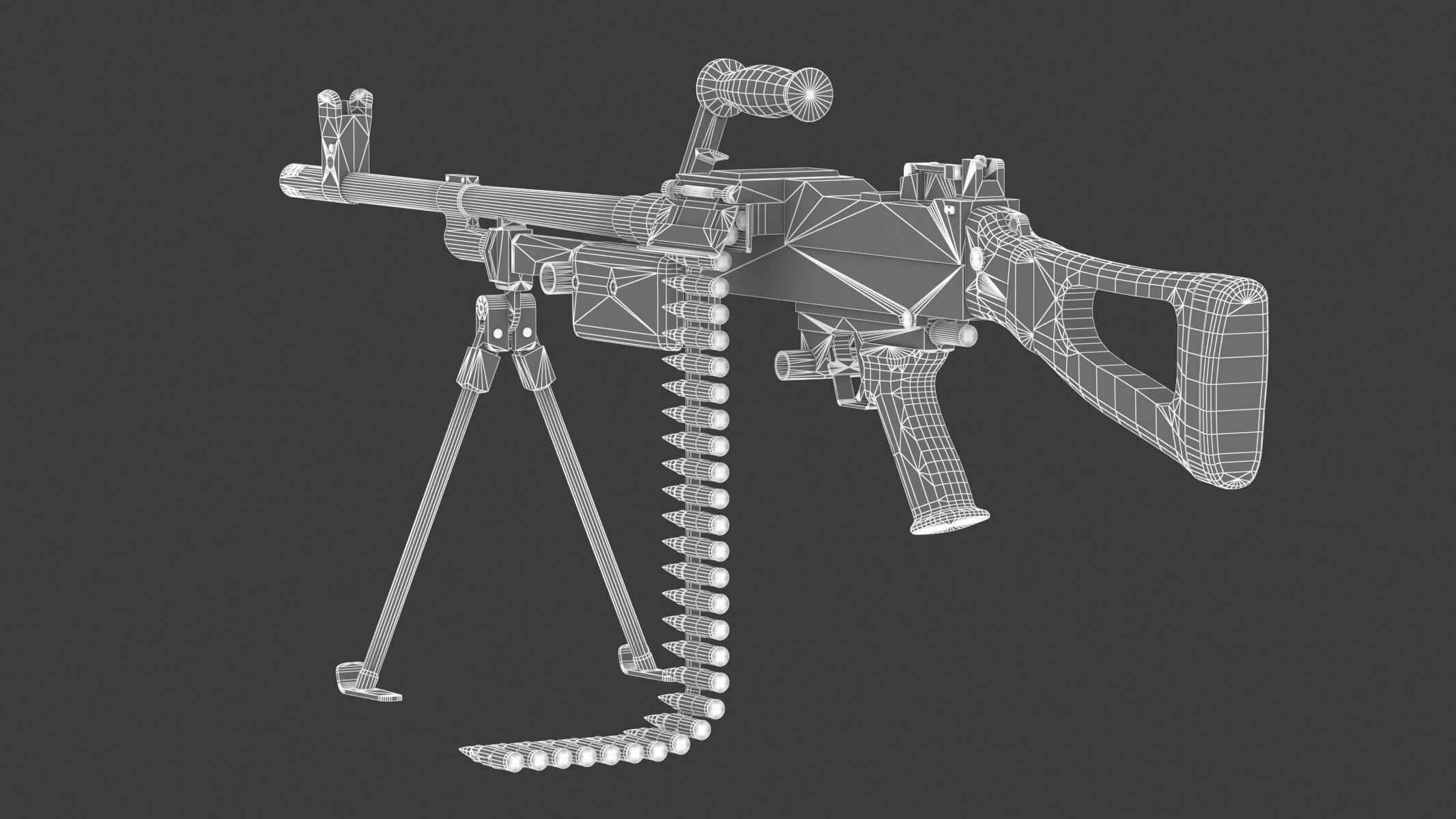 Vektor SS-77 Low Poly Realistic Low-poly 3D model_16