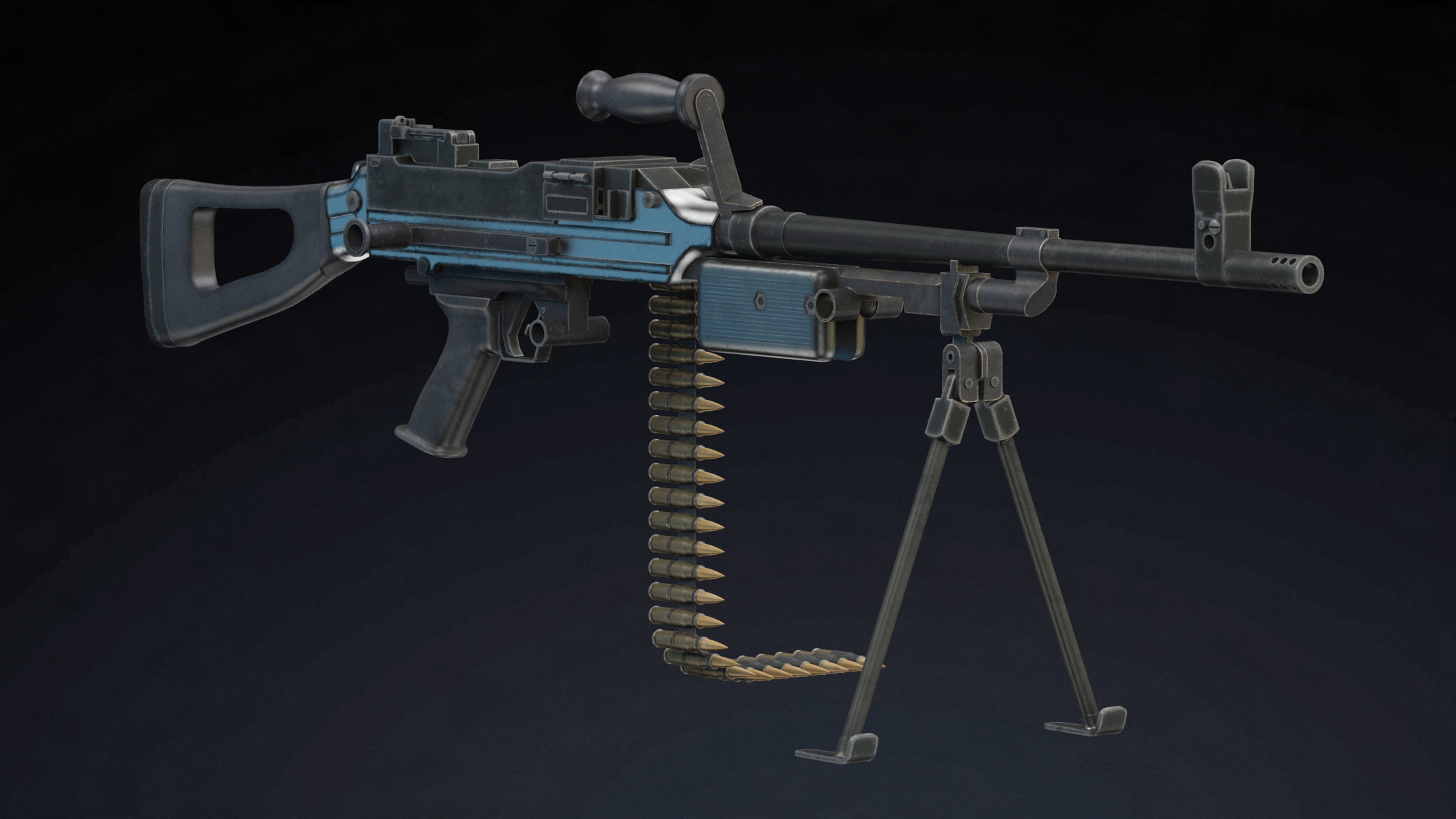 Vektor SS-77 Low Poly Realistic Low-poly 3D model_4