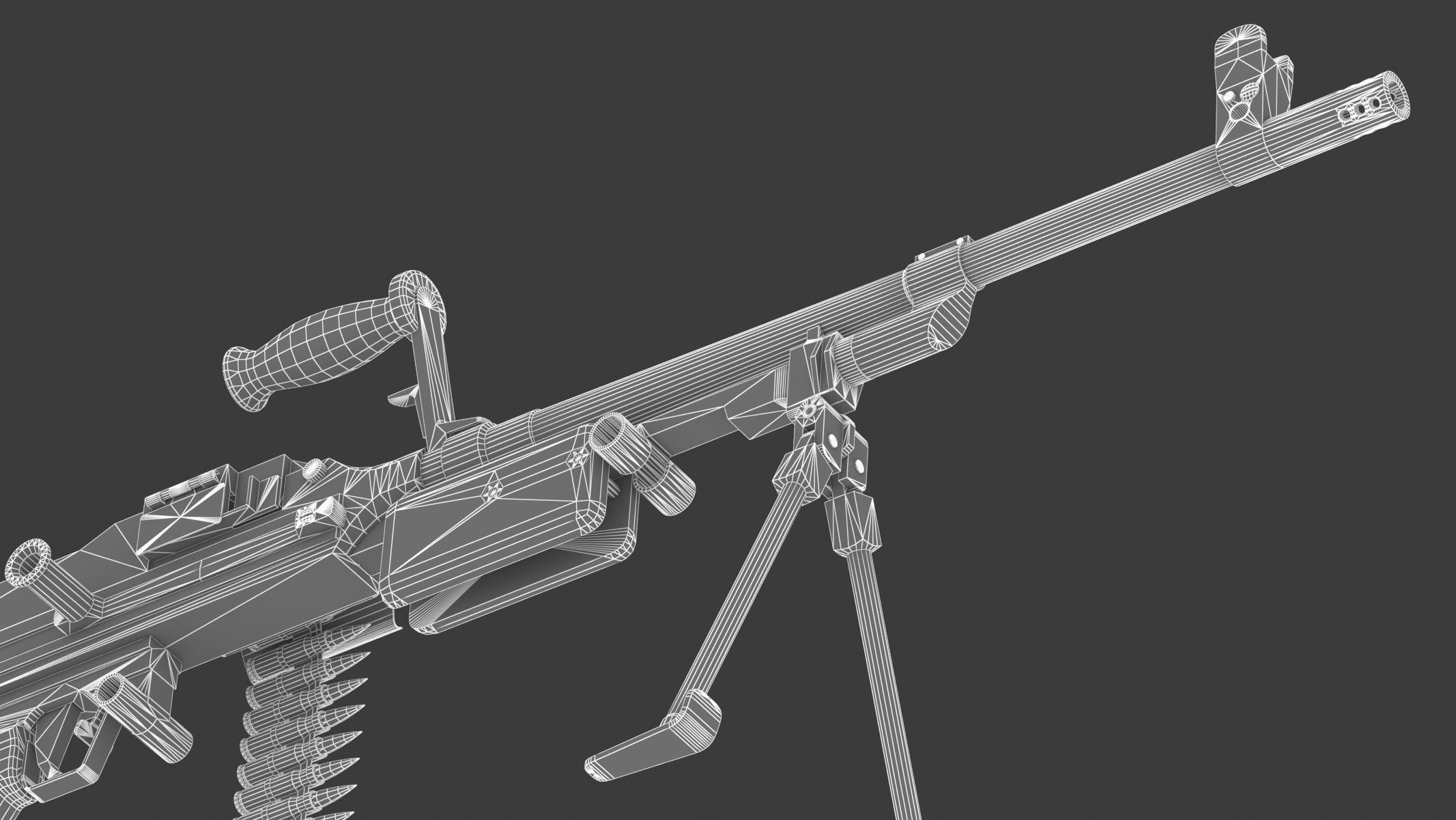 Vektor SS-77 Low Poly Realistic Low-poly 3D model_27