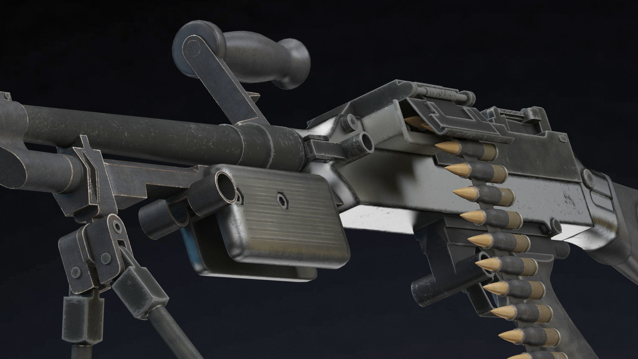 Vektor SS-77 Low Poly Realistic Low-poly 3D model_13