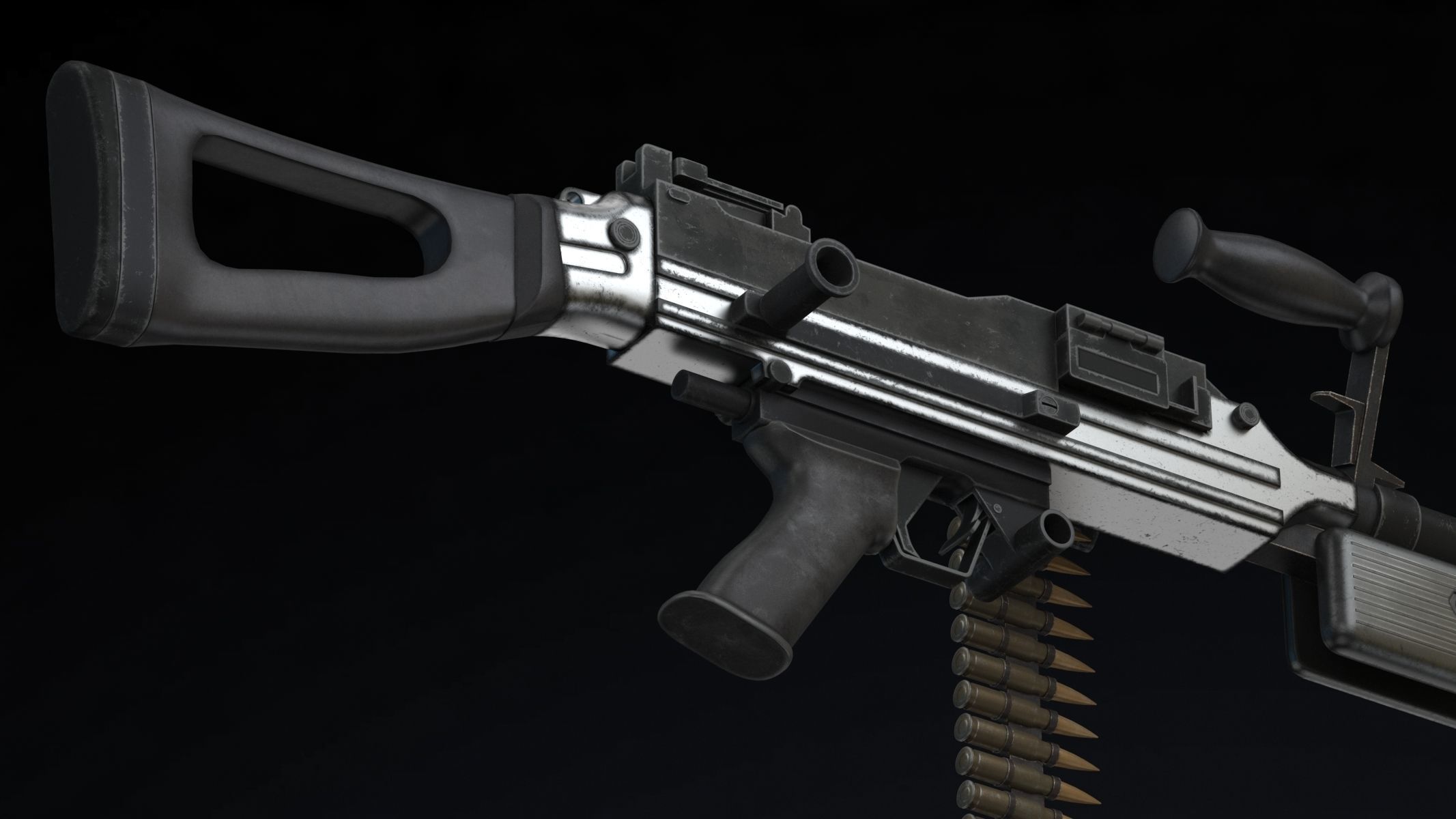 Vektor SS-77 Low Poly Realistic Low-poly 3D model_11