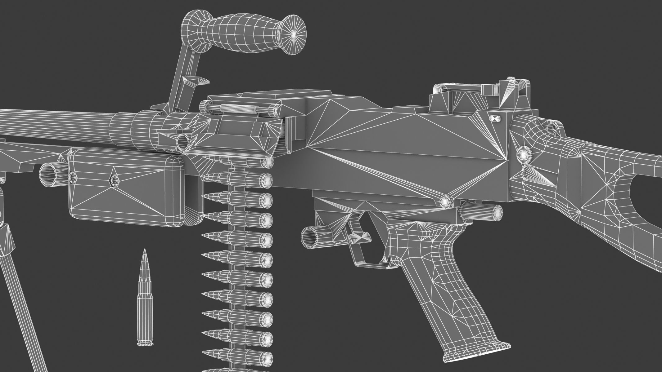 Vektor SS-77 Low Poly Realistic Low-poly 3D model_29