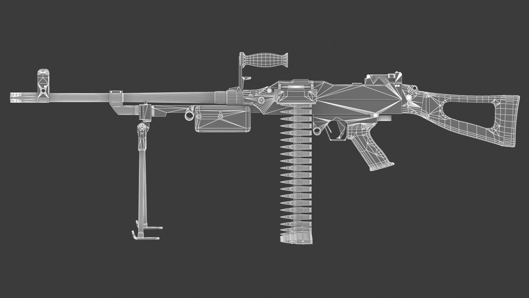 Vektor SS-77 Low Poly Realistic Low-poly 3D model_17