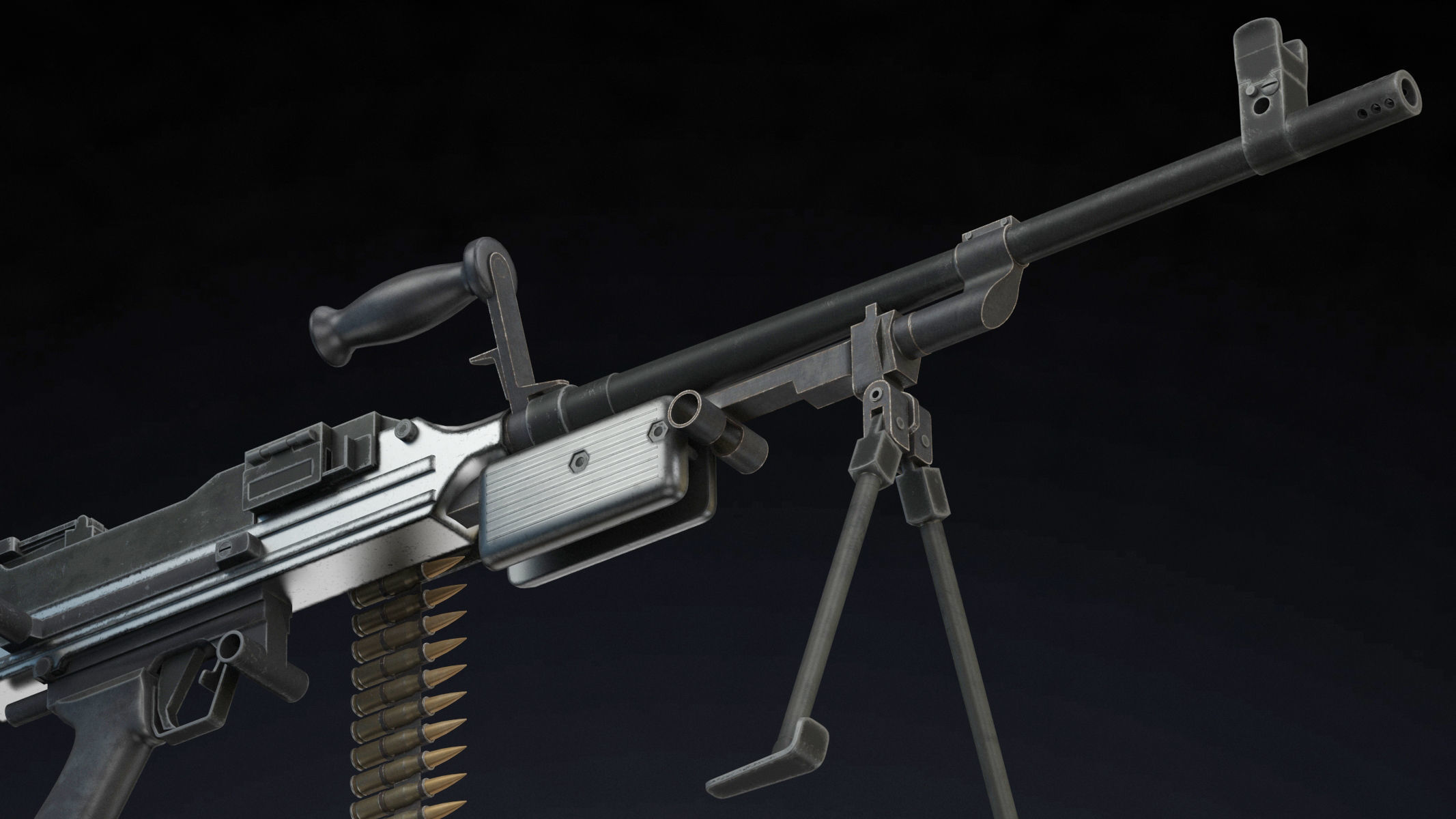 Vektor SS-77 Low Poly Realistic Low-poly 3D model_12